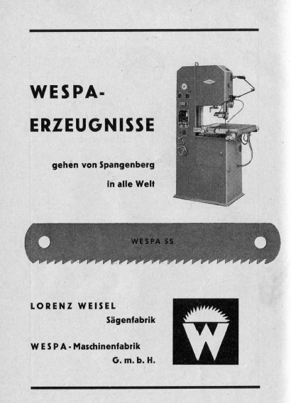 1959 WESPA Anzeige mit Logo 1