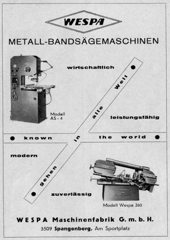 1962 WESPA Anzeige