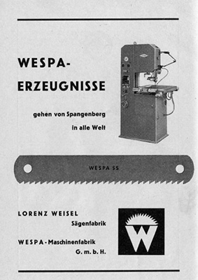 Wespa Anzeige mit Logo 1959